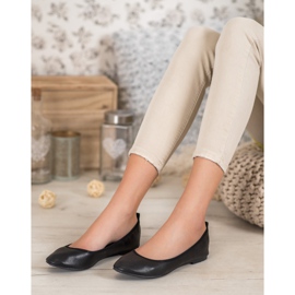 Goodin Ballerines noires avec cuir écologique le noir 2