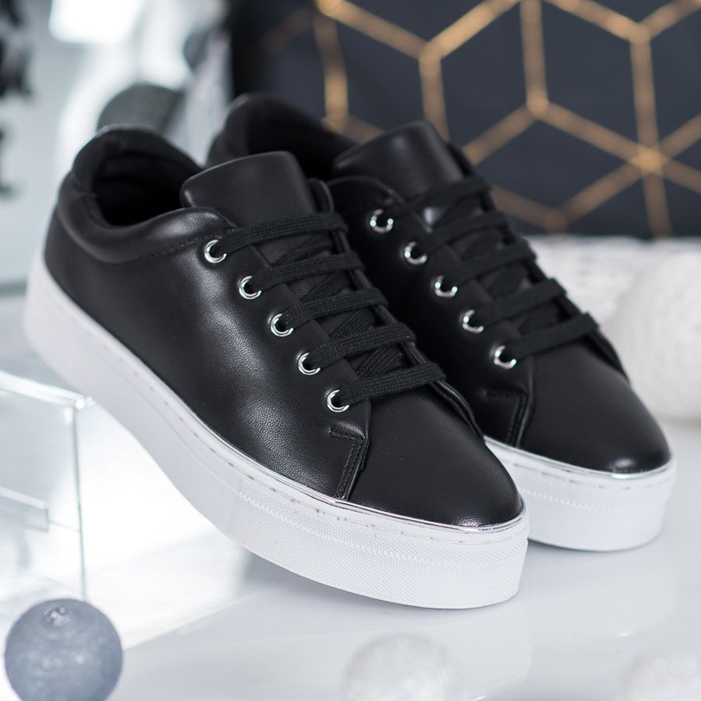 SDS Baskets de sport sur la plate-forme noir 2