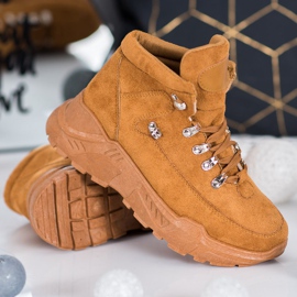 Queentina Baskets en daim brun 3