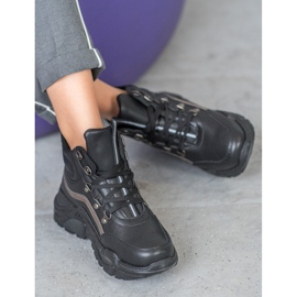 Queentina Baskets chaudes le noir 1