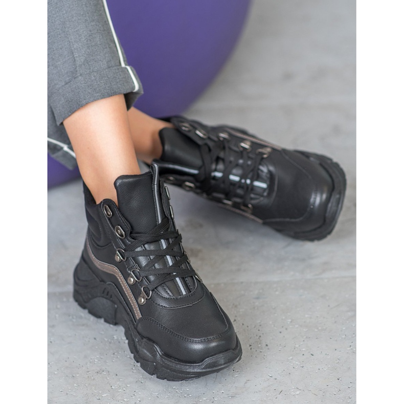 Queentina Baskets chaudes noir 1