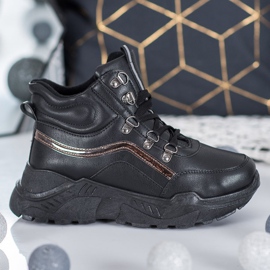 Queentina Baskets chaudes le noir 2