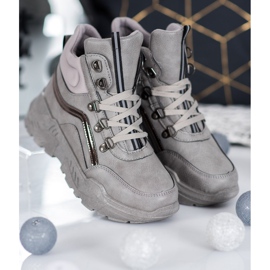 Queentina Baskets chaudes gris 2