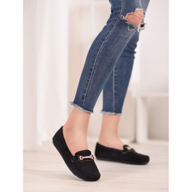 Fama Mocassins en textile le noir 1