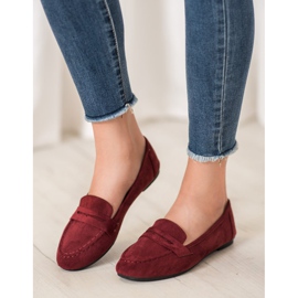 Fama Mocassins classiques rouge 6