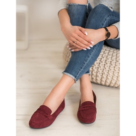 Fama Mocassins classiques rouge 3