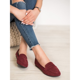 Fama Mocassins classiques rouge 4