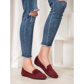 Fama Mocassins classiques rouge 5