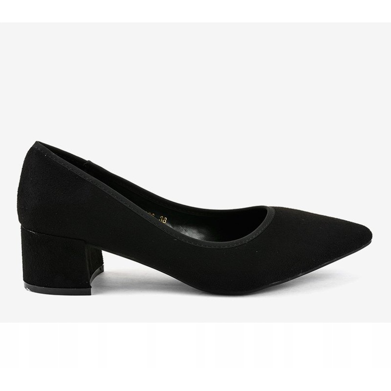Escarpins en daim noir sur le pilier L436 le noir 2