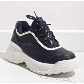 Baskets de sport noires en éco-cuir 7918-Y 1