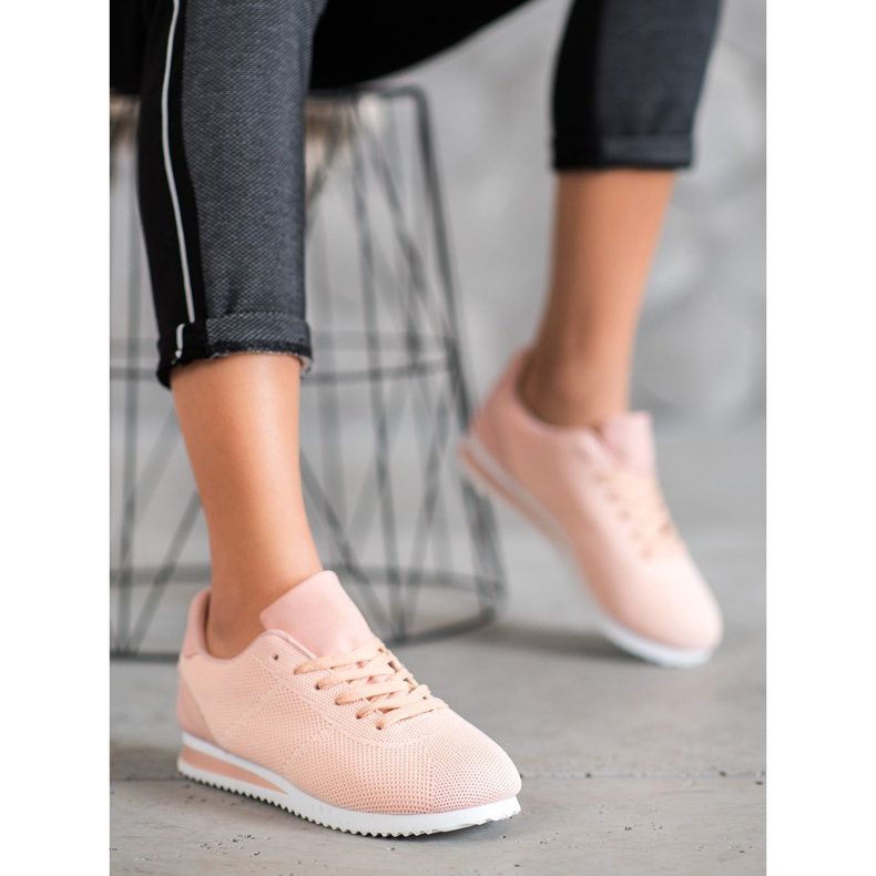 SHELOVET Chaussures attachées sur la plate-forme orange rose 1 SHELOVET Chaussures attachées sur la plate-forme orange rose 1