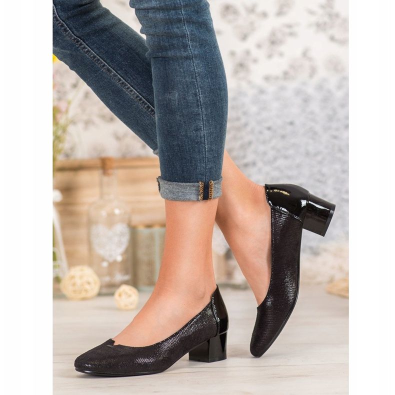 Escarpins textiles VINCEZA noir 2