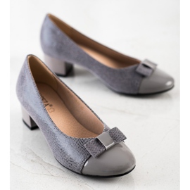 Escarpins à nœud VINCEZA gris 2