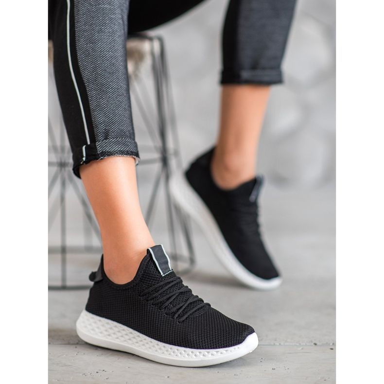 SHELOVET Chaussures de sport avec maille le noir 2