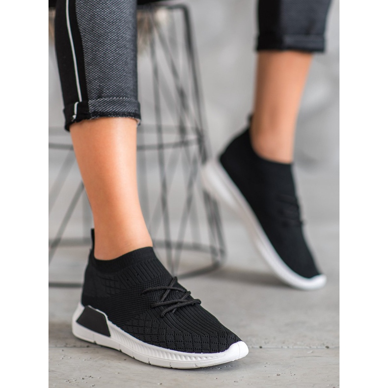 SDS Chaussures de sport à enfiler le noir 1