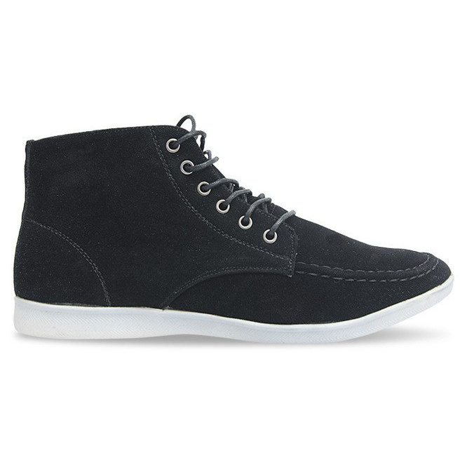 Chaussures Hautes En Daim Y035 Noir le noir 1