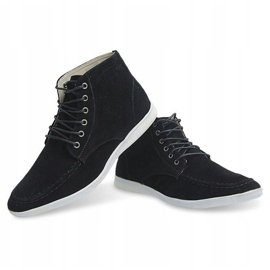 Chaussures Hautes En Daim Y035 Noir le noir 3