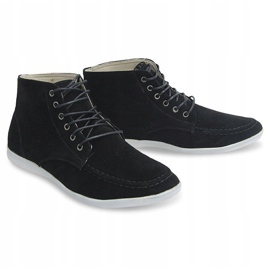 Chaussures Hautes En Daim Y035 Noir le noir 4