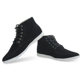 Chaussures Hautes En Daim Y035 Noir le noir 5