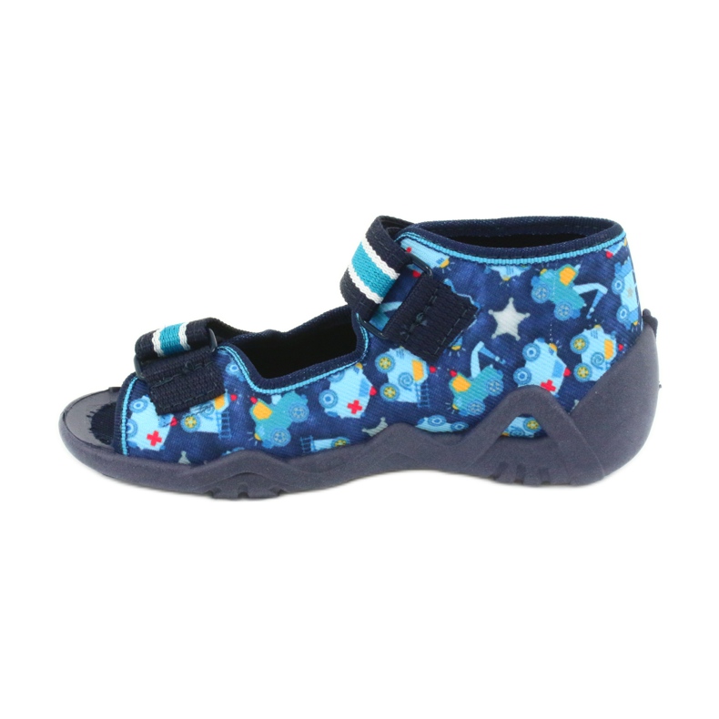 Befado sandales chaussures pour enfants 250P090 blanche bleu marin bleu 2