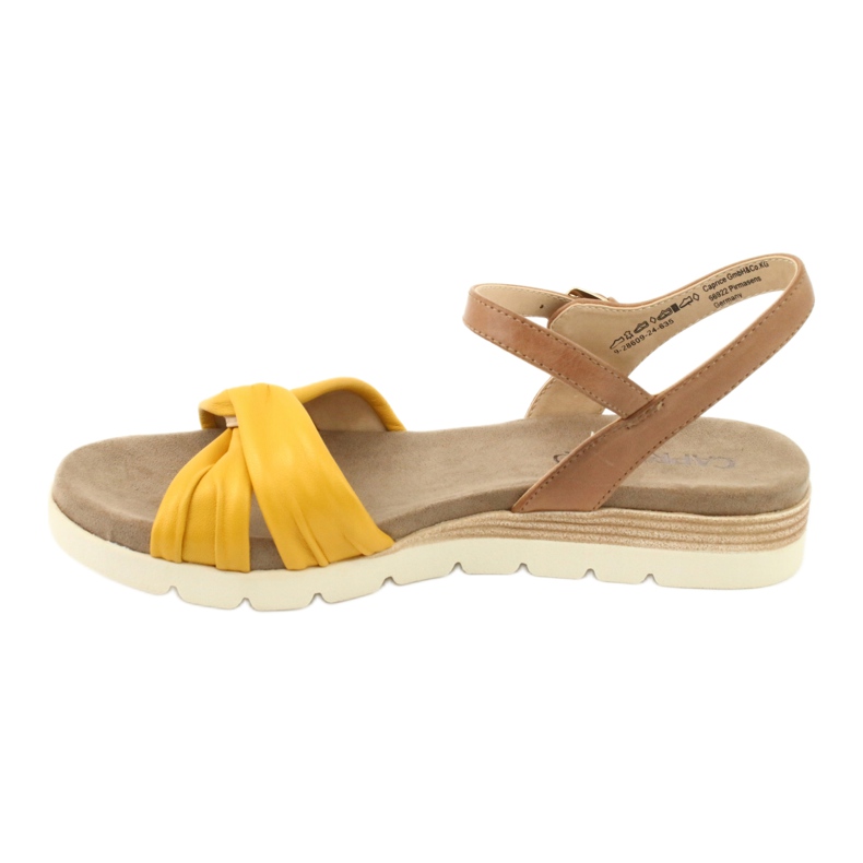 Sandales cuir Caprice beige/citron brun jaune 2