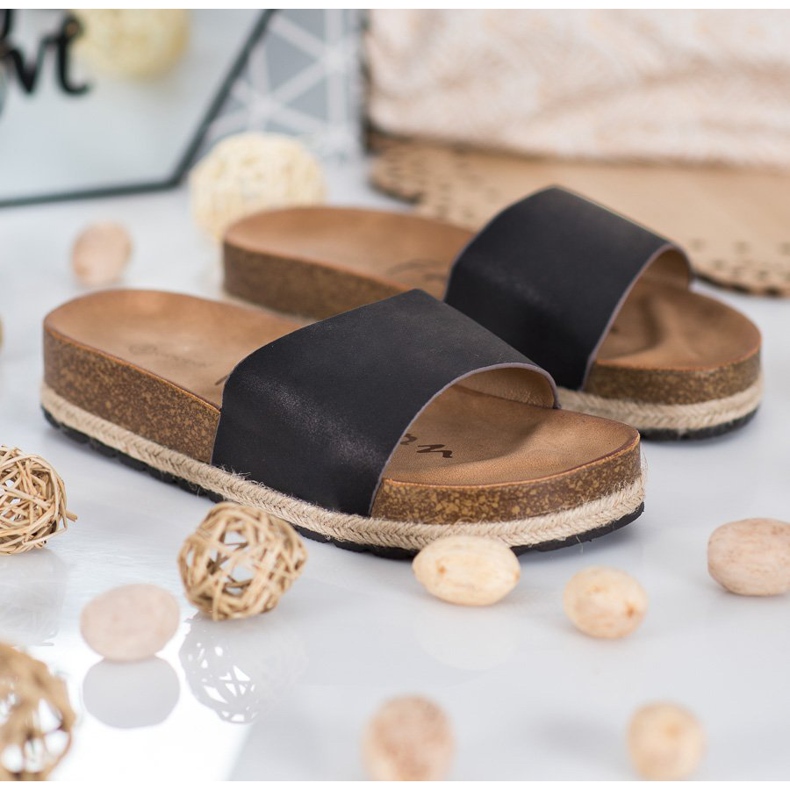 Goodin Pantoufles noires à la mode le noir 2