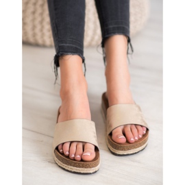 Goodin Pantoufles dorées à la mode 2