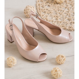 Sandales élégantes Open Toe Sergio Leone rose 2