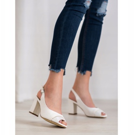 Sergio Leone Sandales à bout ouvert blanc 2