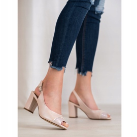 Sergio Leone Sandales à bout ouvert rose 1