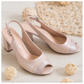 Sergio Leone Sandales à bout ouvert rose 2