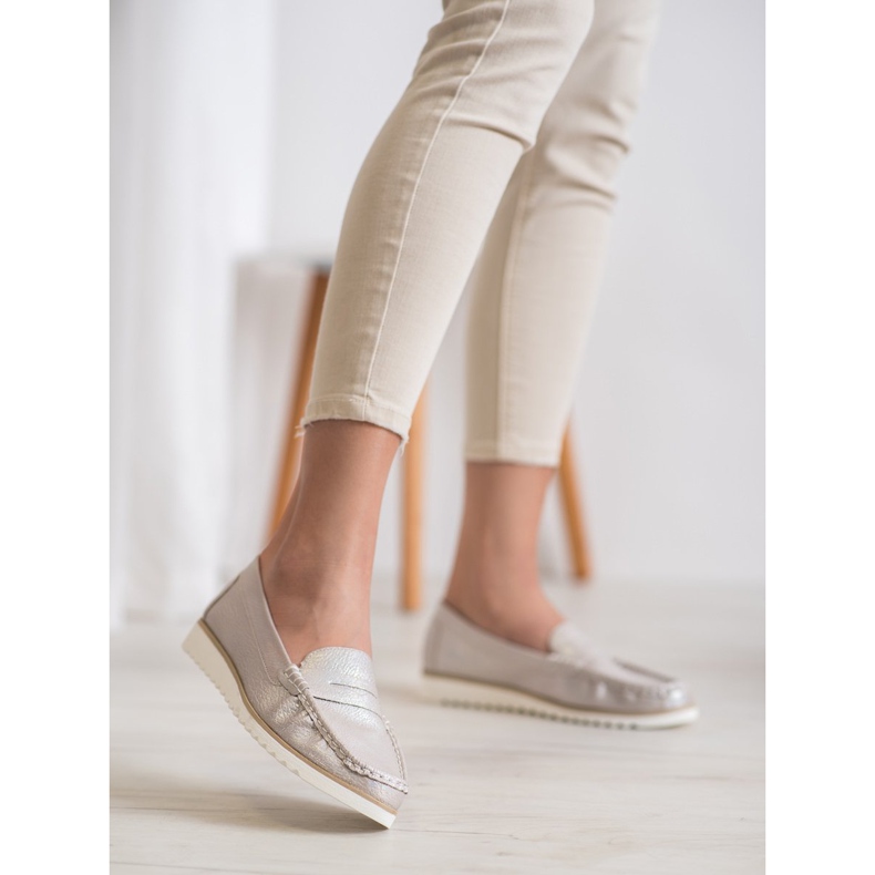 Sergio Leone Mocassins Sur La Plateforme beige 1