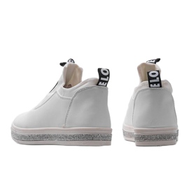 Baskets à enfiler blanches en lycra 1155-Y 3