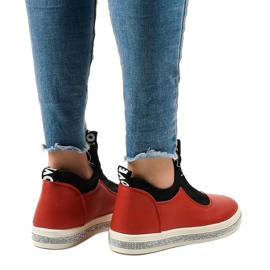 Baskets à enfiler Lycra rouges 1155-Y 3