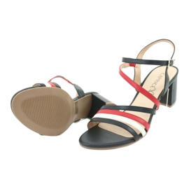 Caprice sandales chaussures pour femmes 28304 blanc rouge bleu marine 5