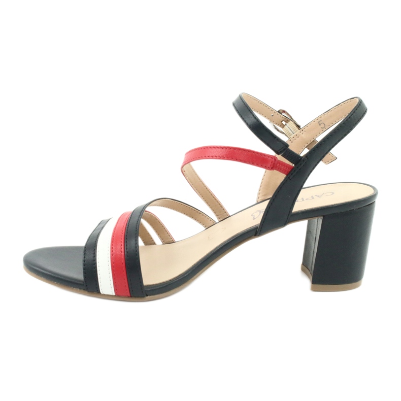 Caprice sandales chaussures pour femmes 28304 blanche rouge bleu marin 2