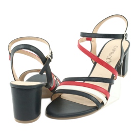 Caprice sandales chaussures pour femmes 28304 blanc rouge bleu marine 4