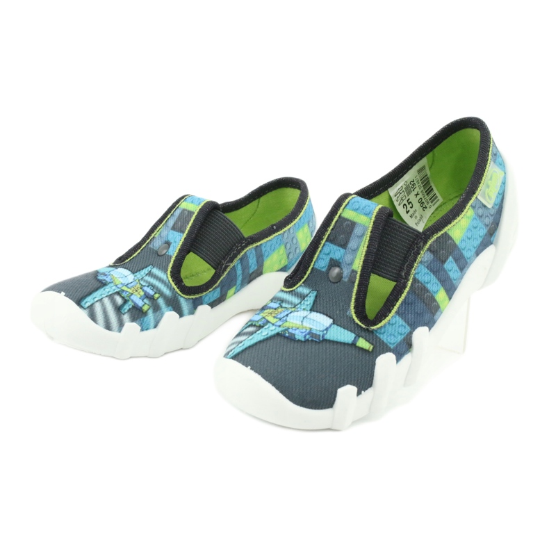 Chaussures enfant Befado 290X192 bleu gris vert 3