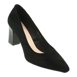 Escarpins en daim sur talon haut Sergio Leone PB403 noir 1