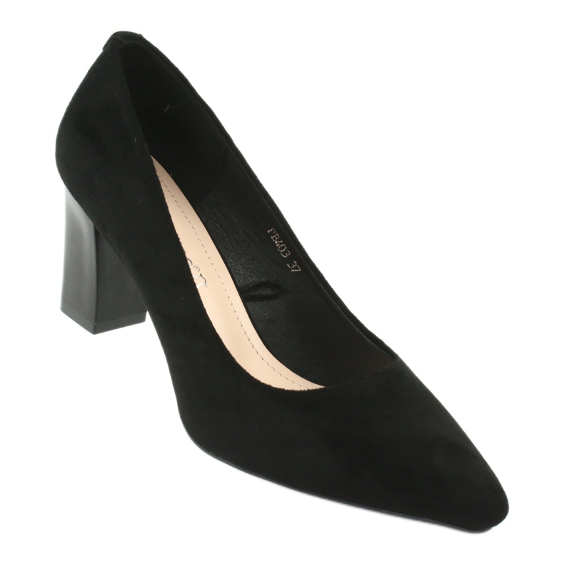 Escarpins en daim sur talon haut Sergio Leone PB403 noir 1