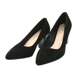 Escarpins en daim sur talon haut Sergio Leone PB403 noir 3