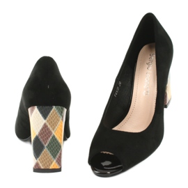 Escarpins en daim Sergio Leone PB135 noir 4