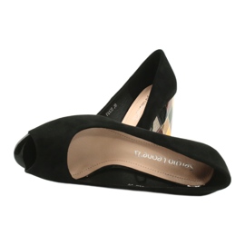 Escarpins en daim Sergio Leone PB135 noir le noir 5