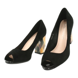 Escarpins en daim Sergio Leone PB135 noir le noir 3