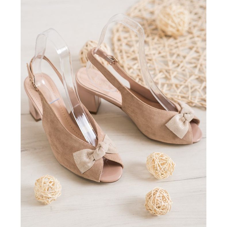 Sergio Leone Sandales à bout ouvert avec un nœud brun 2