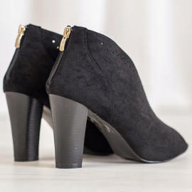 Bottes VINCEZA à bout ouvert le noir 4