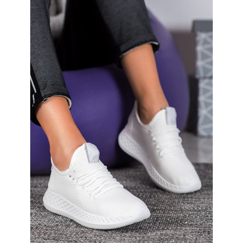 SHELOVET Chaussures de sport avec maille blanche jaune 1 SHELOVET Chaussures de sport avec maille blanche jaune 1