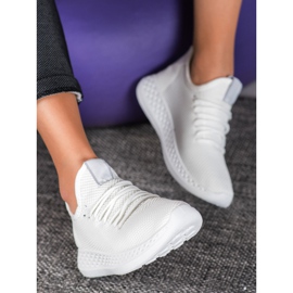 SHELOVET Chaussures de sport avec maille blanche jaune 2