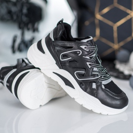 Small Swan Baskets confortables en cuir écologique noir 2