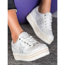 Bestelle Baskets Avec Oxyde De Zirconium blanc gris 2